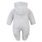 Kombinezon przejściowy dziewczęcy z kapturem, ocieplany, biały, Eevi