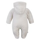 Kombinezon przejściowy dziewczęcy z kapturem, ocieplany, ecru, Eevi