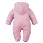 Kombinezon przejściowy dziewczęcy z kapturem, ocieplany, różowy, Eevi