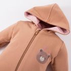 Kombinezon przejściowy dziewczęcy z kapturem, różowy, Eevi