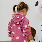 Kombinezon przejściowy dziewczęcy z kapturem, różowy, Eevi