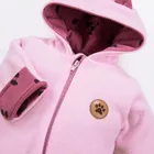 Kombinezon przejściowy dziewczęcy z kapturem, różowy, Eevi