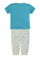 Komplet chłopięcy, T-shirt, Spodnie dresowe, turkusowo-szary, Kanz