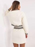 Komplet damski, Bluza, rozpinana, Spódnica, ecru, Factory Price