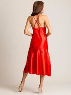 Komplet damski, Koszula na ramiączka, Szlafrok, czerwony, Berrak