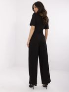 Komplet damski, Koszula z krótkim rękawem, Spodnie materiałowe, czarny, Factory Price