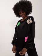 Komplet damski, welurowy, czarny, Italy Moda