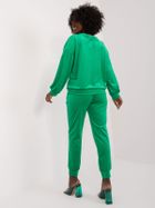 Komplet damski, welurowy, zielony, Italy Moda