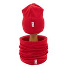 Komplet dziecięcy, Czapka, Komin, czerwony, Nicol