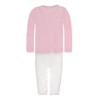 Komplet dziewczęcy, Bluzka z długim rękawem, Spodnie dresowe, różowy, Kanz
