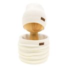 Komplet dziewczęcy, Czapka, Komin, ecru, Nicol