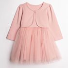 Komplet dziewczęcy, Sukienka, Bolerko, różowy, Nicol