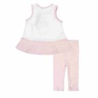 Komplet dziewczęcy, Tunika, Legginsy, różowy, Kanz