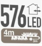 Koopman, lampki choinkowe, łańcuch świetlny, 576 LED, timer, multikolor