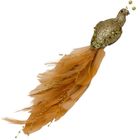 Koopman, ptaszek dekoracyjny na klipsie, złoty, 38 cm