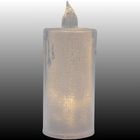 Koopman, świeca dekoracyjna, transparentna, ciepły biały, 1 LED, 12,5 cm