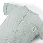 Koszula chłopięca z krótkim rękawem, zielona, Eevi