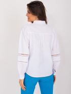 Koszula damska z długim rękawem, biała, By Pommes Life