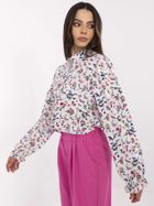 Koszula damska z długim rękawem, biała, Lakerta