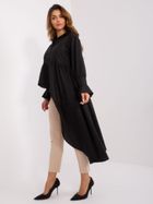 Koszula damska z długim rękawem, czarna, Lakerta