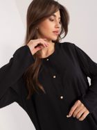 Koszula damska z długim rękawem, czarna, Lakerta