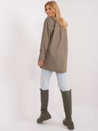 Koszula damska z długim rękawem, khaki, Lykoss