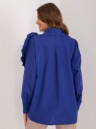 Koszula damska z długim rękawem, niebieska, Lakerta