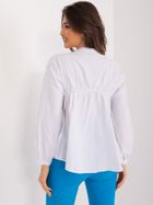 Koszula damska z długim rękawem, oversize, biała, By Pommes Life
