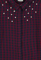 Koszula dziewczęca z długim rękawem, granatowa, Tom Tailor