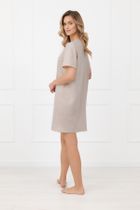 Koszula nocna damska, beżowa, Shiba, Italian Fashion
