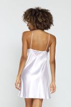 Koszula nocna damska na ramiączka, biała, Alice, Dkaren