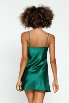 Koszula nocna damska na ramiączka, zielona, Karen, Dkaren