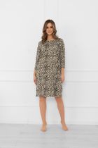 Koszula nocna damska z rękawem 3/4, mix, Italian Fashion