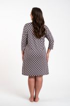 Koszula nocna damska z rękawem 3/4, plus size, mix, Milda, Italian Fashion