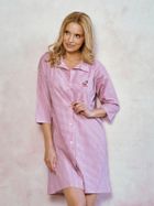 Koszula nocna damska z rękawem 3/4, różowa, Jolie, Taro