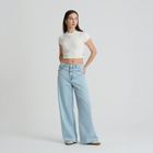 Koszulka crop top z dodatkiem modalu NOWEAR