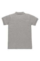 Koszulka polo chłopięca z krótkim rękawem, szara, Up Baby