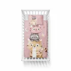 Kotki, 2-częściowy komplet pościeli dziecięcej, różowy, 100-135 cm