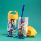 Koziol, SpongeBob, pojemnik na przekąski ze sztućcami, żółty, 500 ml
