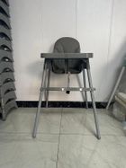 Krzesełko do karmienia, regulowane, szary