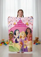 Księżniczki Disney, koc polarowy, różowy, 100-140 cm