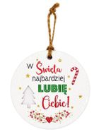 Kukartka, zawieszka ceramiczna, boże narodzenie
