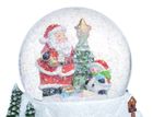 Kula wodna z Mikołajem i bałwankiem, z pozytywką, 15.2-14.7-16.2 cm