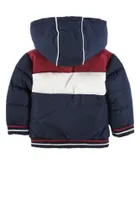 Kurtka chłopięca z kapturem, granatowa, Kanz