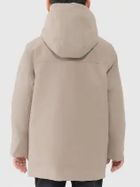 Kurtka chłopięca z kapturem, ocieplana, beżowa, 4F