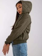 Kurtka damska z kapturem, khaki, Ex Moda