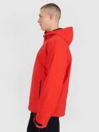 Kurtka męska z kapturem, czerwona, 4F