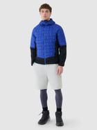 Kurtka męska z kapturem, niebieska, 4F