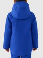 Kurtka narciarska chłopięca z kapturem, ocieplana, niebieska, 4F