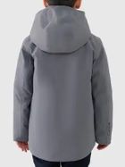 Kurtka narciarska chłopięca z kapturem, ocieplana, szara, 4F